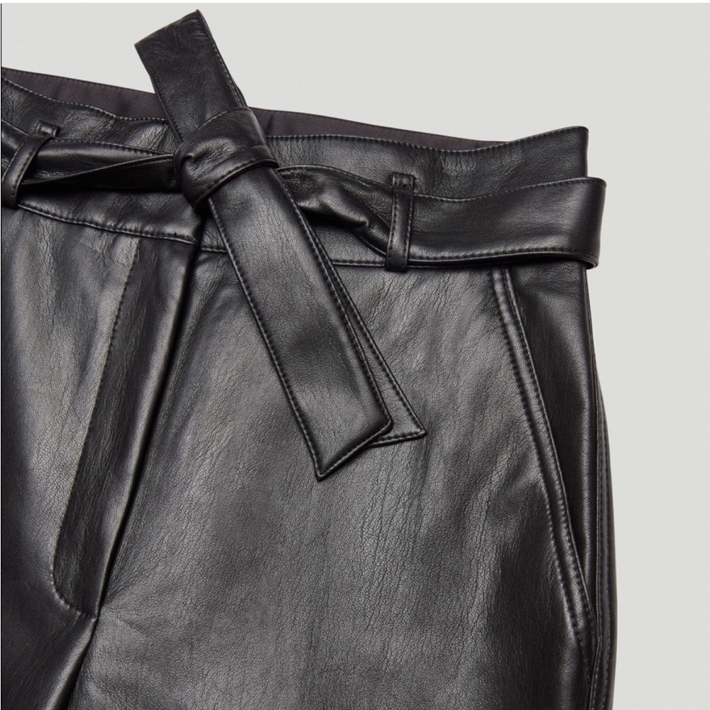 Babaton Vegan Leather Belted Pant
